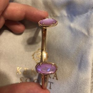 Kendra Scott Elton cuff with lavender kyocera opal